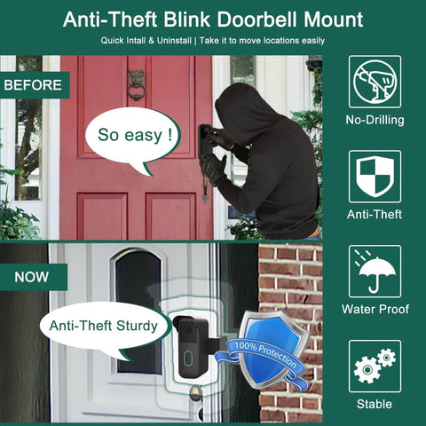 Anti Theft Doorbell Mount No Drilling For The Newest Doorbell Camera Second Gen Easy Install Video Doorbell Holder Weatherproof