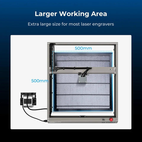 Laser Honeycomb Bed For 500x500mm Lasers, Aluminum Working Table With 19.68 By 19.68 Inches Size, Fast Heat Dissipation And Smoke Evacuation