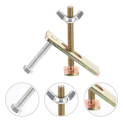 Pro Grade 2 Piece 100mm Aluminum CNC Router Hold-Down Clamps Set With Bow-Shaped Workholding Clamps And Press Plates for Woodworking