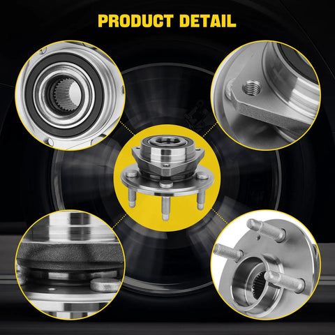 Drop In Replacement Wheel Bearing And Hub Assembly Set For GM Vehicles With 5 Lug Hubs And ABS Front Or Rear Fits Malibu Impala Equinox Terrain Lacrosse Regal Cadillac XTS CTS 2 Pack product details