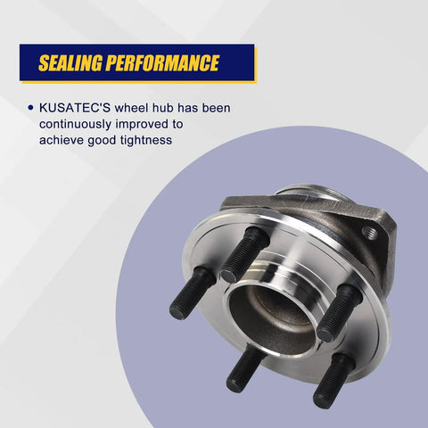 Front Wheel Bearing And Hub Assembly 2 Pack Bolt On Compatible With 2012 Through 2020 Chrysler 300 And Dodge Challenger, 5 Lug Bolts, With ABS, Easy Install, Premium Quality Replacement Parts For Smooth Rides