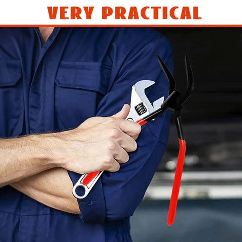 Pro Grade Manual Sheet Metal Bender Pliers with Carbon Steel Construction and Metric Markings 45 Degree Bend 140mm tool in use