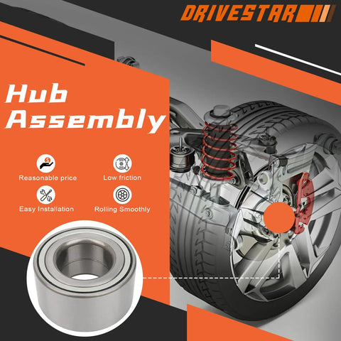 Pair Front Wheel Hub Bearings For 2010-2015 Lexus RX350, 2010-2015 RX450h, 2008-2019 Toyota Highlander, And 2011-2020 Toyota Sienna