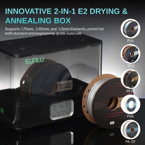 Engineering Filament Dryer Box With 110C Heat And 500W PTC Heater, 3 In 1 Drying Anneal And Dehumidify For ABS PC PA-CF