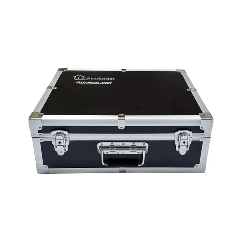 Carrying case for Pro Grade Pre Insulated Duct Panel Cutter Kit With Five Cutter Heads Featuring Straight, 45 Left, 45 Right, Side, and V cuts.
