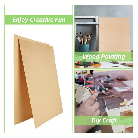 12 Pack Baltic Birch Plywood Sheets 16 By 12 By One Sixteenth Inch Unfinished Wood For Arts And Crafts Pyrography Wood Engraving