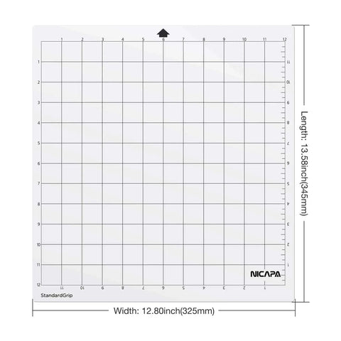 StandardGrip Cutting Mat For Silhouette Cameo 4 3 2 1 12x12 Inch 3 Pack With Standard Adhesive Replacement Pads.