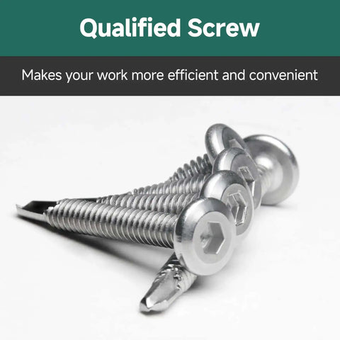 110 Piece Size Ten Stainless Steel Self Tapping Screws Kit With Hex Socket Drive for sheet metal, wood, and plastic fastening