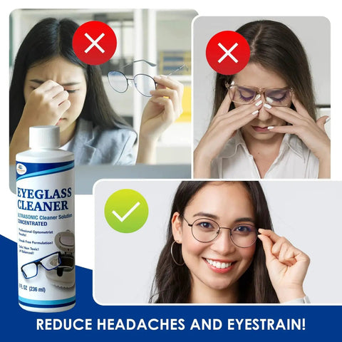 Eyeglasses Ultrasonic Cleaning Solution Concentrated For Sonic Machines 32oz reducing headaches