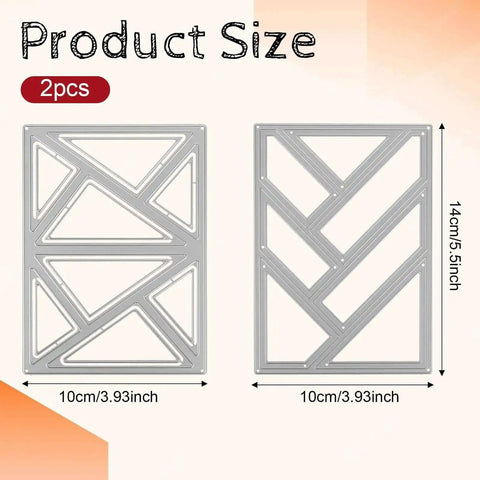 Geometric Die Cuts For Card Making And Scrapbooking Background Dies With Hollow Frame For Rectangle And Triangle Designs