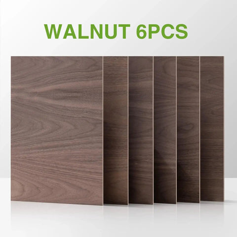 Six Pack One Eighth Inch Walnut Plywood Sheets 12 By 16 Inch For Laser Cutting Engraving And Pyrography 3mm Thick Wood Sheets Set Of 6 Smooth Grain Panels For Crafting Projects