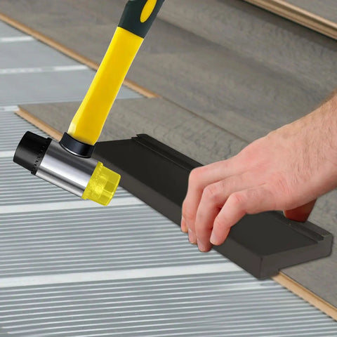 Universal Tapping Block For Vinyl Plank Flooring 3 Edges Notched Tongue Groove tool used with a mallet for installation