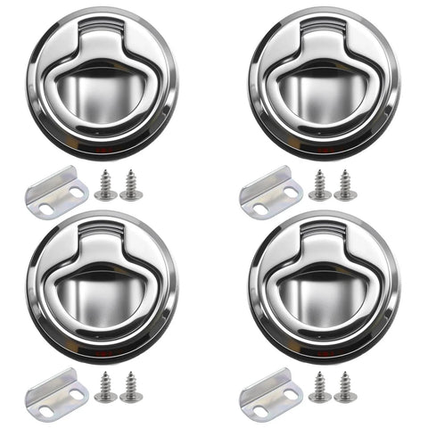 4 Pack 1.5 Inch Handle Lift Slam Latch And Flush Pull Latch With Keyless Locking For Marine Hatches And Electrical Enclosures