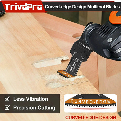 100 Piece Oscillating Tool Blade Set For Metal Wood Plastic Pro Grade Titanium Blades And Curved Edge Blades Includes 10 Titanium Blades In 1 3 8 In And 1 3 4 In 45 Curved Edge Blades And 45 Oscillating Blades Fits DeWalt Milwaukee Ryobi Fein Bosch