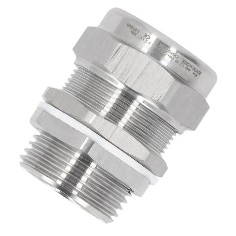 Stainless Steel Cable Gland Connector IP66 Explosion Proof Dual Sealing G1 Thread M32 NPT 1 Inch for Electrical Junction Boxes