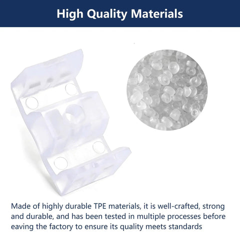 8 Pack Clear Shower Door Bumpers With Screws And Adhesive For Glass Doors, showing close-up of TPE material and texture