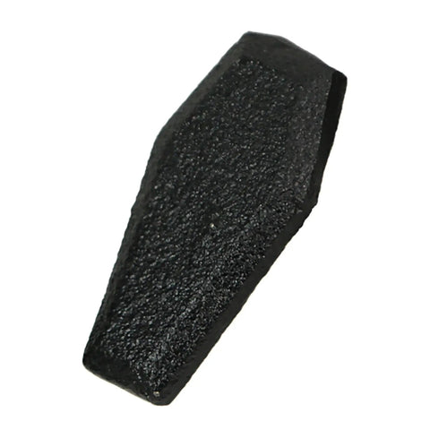 Gothic Black Cast Iron Coffin Drawer Pulls, 6-Piece Set, Each 2.5 Inches Long and 1.5 Inches High, durable matte finish