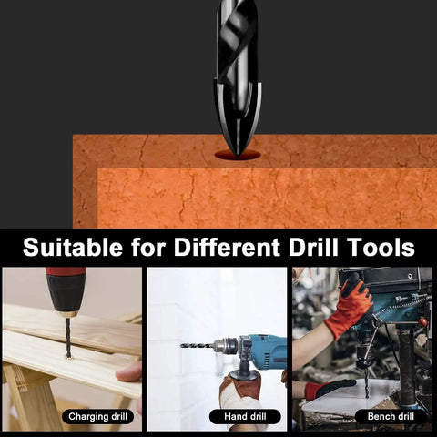 One Quarter Inch Masonry Drill Bit Set, 10 Pack With Tungsten Carbide Tip drilling into brick, compatible with multiple drill tools