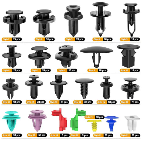Must Have 725 Piece Car Push Retainer Clips And Auto Fasteners Kit With 23 Popular Sizes Nylon Bumper Fender Rivets Assorted Styles