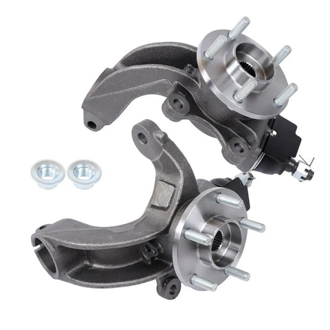 Front Driver And Passenger Side Wheel Hub Bearing Steering Knuckle Assembly Replacement For Transit Connect 2010 2011 2012 2013 With OEM Style Fit 698-467 698-466 2T1Z1215E 2T1Z3K185A 2T1Z3K185B 5T1Z3K185C Beefed-Up For A Smooth, Quiet Ride.