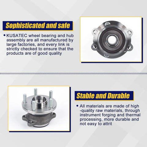 512293 Rear Wheel Bearing Hub Assembly For 2005 2009 Subaru Legacy And 2005 2009 Subaru Outback Rear Replacement With M12x1.25 Thread And Four Bolt Flange Direct Fit showing product details