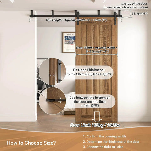 7 Foot Ceiling Mount Sliding Barn Door Hardware Kit Black Heavy Duty Steel Roller Hanger L Shape Bracket System For Low Ceiling Fits 42 Inch Wide Single Door Stable Quiet Smooth Operation installed in room