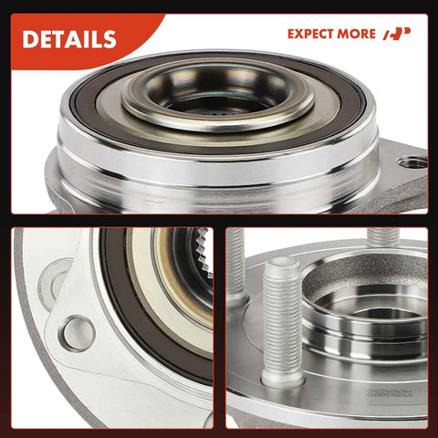 Front Wheel Bearing And Hub Assembly 5 Lug Fit For Jeep Grand Cherokee 2011-2021, Grand Cherokee WK 2022 And Dodge Durango 2011-2023 High Load Capacity For Axial And Radial Loads Smooth Operation Durable Replacement Part close-up details
