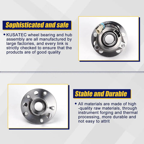 Front Wheel Hub and Bearing Assembly 513087 Compatible with Buick Cadillac Chevy Oldsmobile Pontiac 1991-1999, product details and features