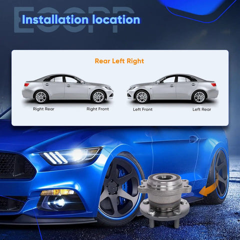 2 Pack Rear Wheel Hub Bearing Assembly For Subaru Outback And Legacy 2005 2006 2007 2008 2009 With ABS AWD 5 Lug OE 512293 Left And Right
