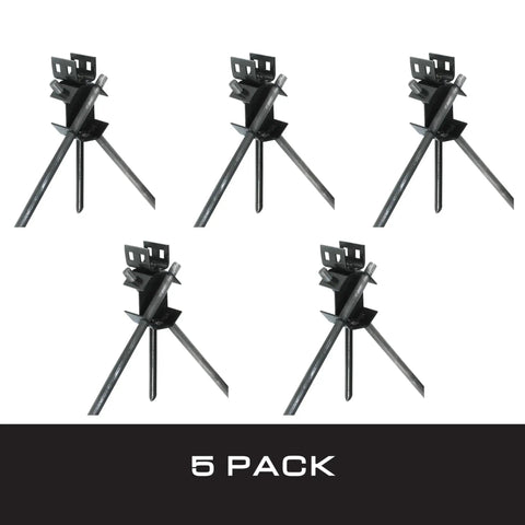 Five Cross Drive Rock Anchor 59110N units with 30 inch rods for solid rock installation, black painted finish, shown in a pack.