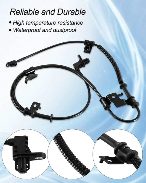 ABS wheel speed sensor pair for Kia Soul (2010–2013): front left and front right with wiring harnesses