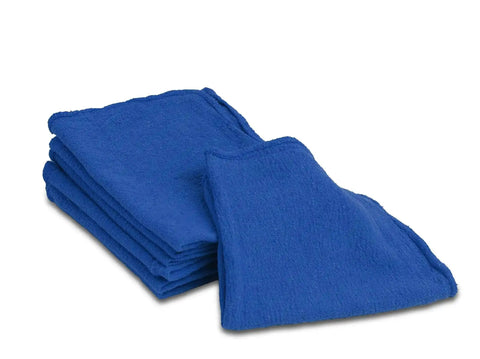 Ultra Absorbent Cotton Shop Towels Pack Of 50 12 By 14 Inches Super Soft Rags in blue for cleaning tasks