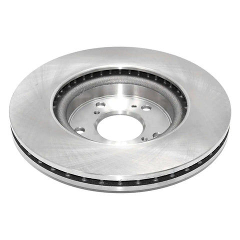 Front view of a Front Vented Brake Rotor Designed For Late Model Applications With High Metallurgical Castings And Multi Vane Design