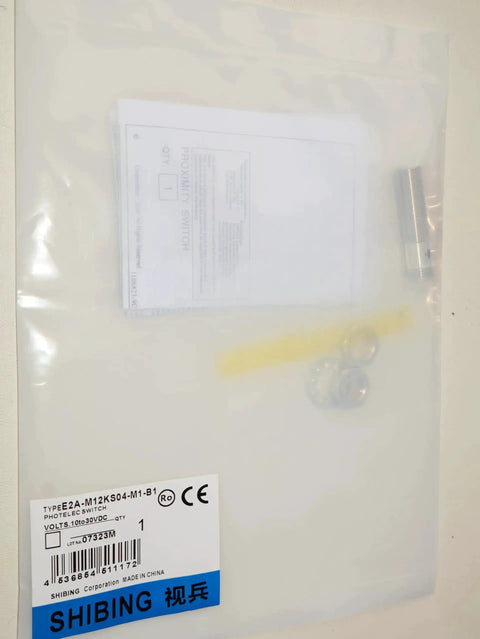 Inductive Proximity Sensor Switch 12-24VDC, 3-Wire PNP-NO, packaged with instructions, M12 connector view