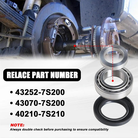 Rear Axle Bearing Inner Spacer Oil Seal Kit For Nissan Titan 2004-2007, Frontier 2005-2017, Xterra 2006-2015 installation