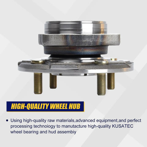Front view of Front Wheel Bearing And Hub Assembly For 1997 Acura CL And 1990 To 1997 Honda Accord 4 Lug Bolts Without ABS