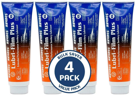 Haynes Lubri-Film Plus Food Grade Grease, O-ring lubricant, 4 oz tubes, 4-pack