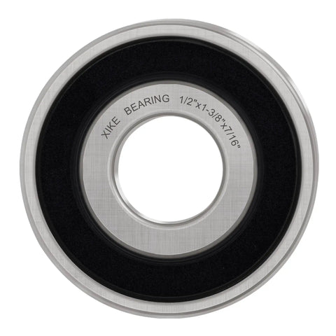 Deep Groove Ball Bearing Set Of 10 One Half Inch By One And Three Eighths Inch By Seven Sixteenths Inch With Double Seals Pre Lubricated Chrome Steel