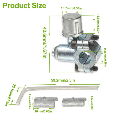 BPV-31 refrigerator tap piercing valve kit, metal; fits 1/4, 5/16, 3/8 in sleeves; pack of 2 with L-wrench
