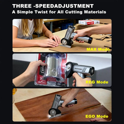 Cordless Cutting Tool 4.2V With LED Display, Brushless Motor, Three Tungsten Steel Blades, Electric Chop Saw in use