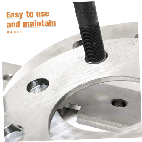 Close-up of a Hydraulic Punch Driver Kit for Electrical Conduit and Metal Sheets in action, highlighting ease of use.