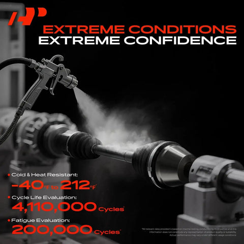 Testing Honda Accord And CR V Front Right CV Axle Shaft Assembly For 2015 2016 2017 in extreme conditions with spray equipment.