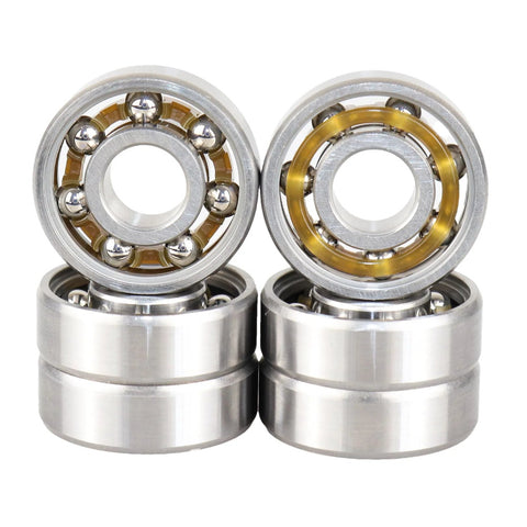 608 open deep groove ball bearings with nylon cage, 8x22x7mm, set of 4, Amazon brand