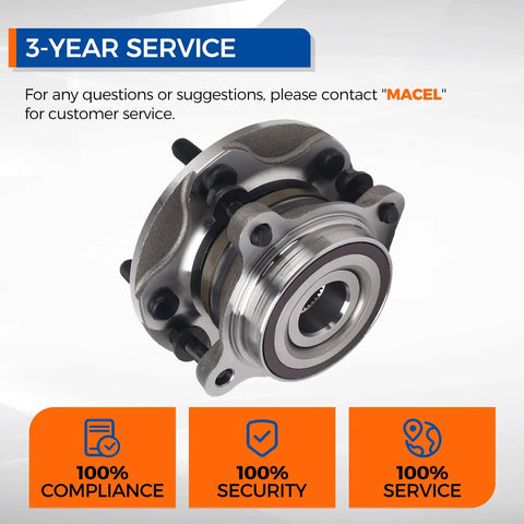 Front Wheel Hub And Bearing Assembly 515202 Fits Toyota Sequoia 2008 2018 And Tundra 2007 2018 4WD Replacement close-up view
