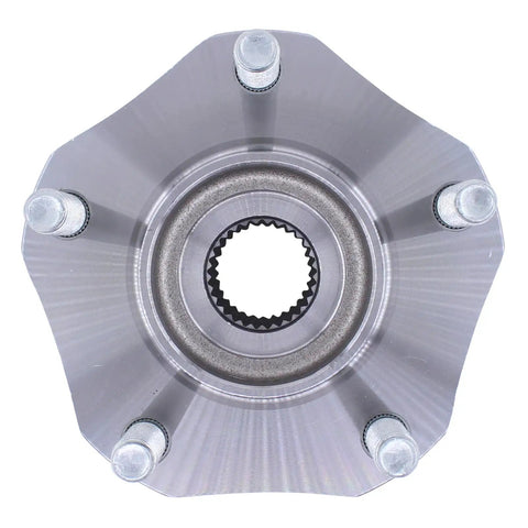 Front view of Front Wheel Bearing Hub Assembly For Nissan Rogue 2.5L 2014-2019 With 4 Bolt Square Flange Durable Replacement