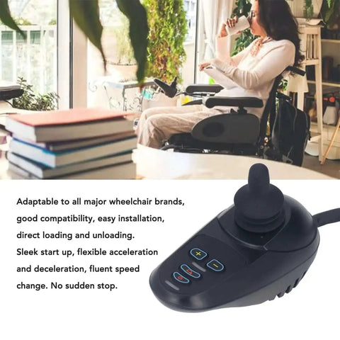 All Aluminum Electric Wheelchair Joystick Controller 18V To 30V Brushed Motor Separate Type, girl using controller