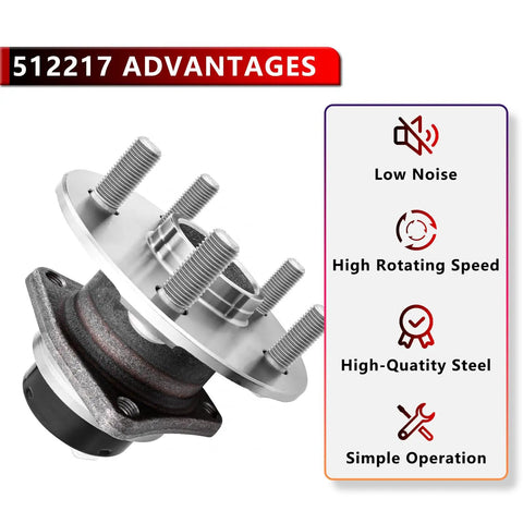 Pair Rear Wheel Hub Bearing Assembly For Toyota Corolla 2003 2008 Prius 2004 2009 Matrix 2003 2008 FWD benefits display