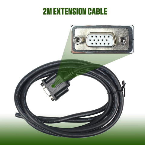 2m extension cable with DB9 connector, black sheath, for CNC motors and controllers