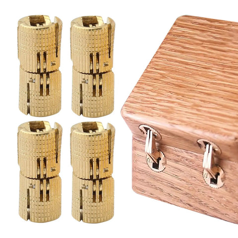 Invisible 8mm Brass Barrel Hinges For Jewelry Boxes And Cabinets Hidden Cylindrical Hinge With 180 Degree Opening 4 Pack