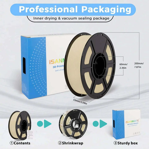 Matte PLA Filament Bundle, 16Kg Total, 1.75Mm, 30 To 300 mm Per Second Printing, 16 Color Spools For Makers packaging view